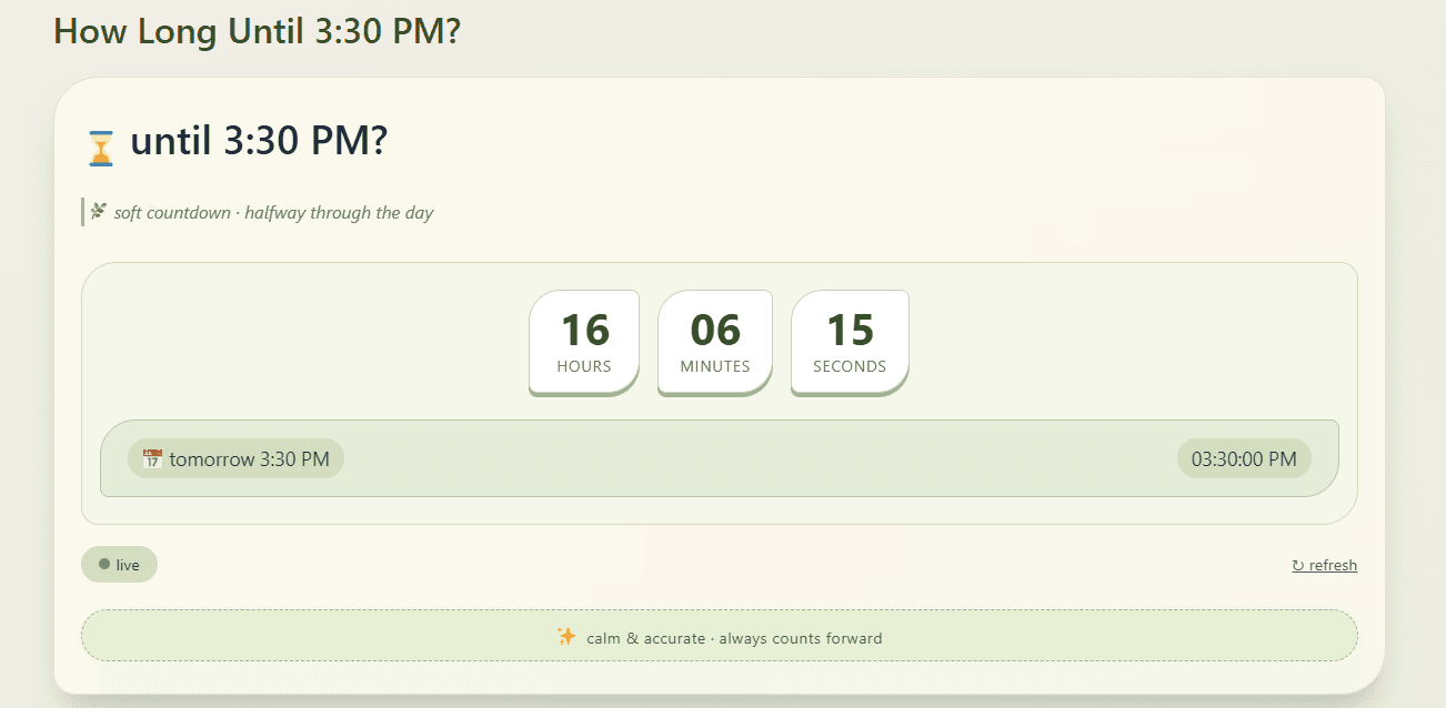 How Long Until 3:30 PM?