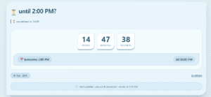 How Long Until 2 PM? Exact Countdown Timer