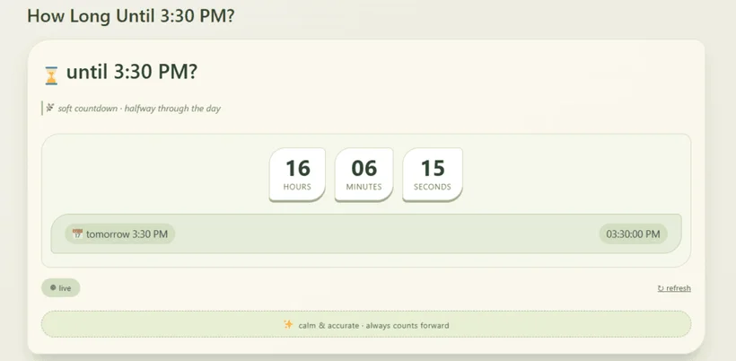 How Long Until 3:30 PM?